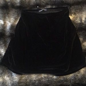 Brandy Melville Black Velvet Skirt